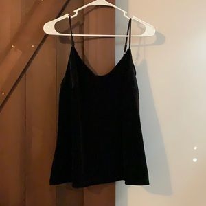 Black velvet tank